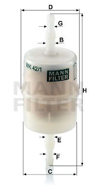 Kraftstofffilter - Diesel / L = 86 mm / Ø = 29,5 mm